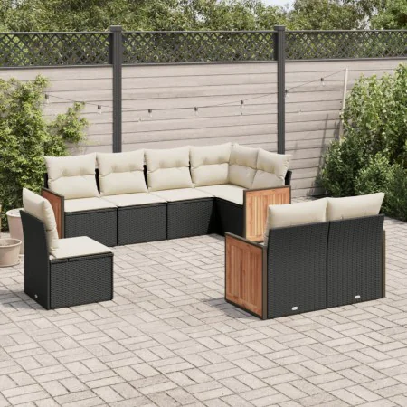 8-piece garden sofa set and black synthetic rattan cushions by , Garden sets - Ref: Foro24-3260243, Price: 561,66 €, Discount: %