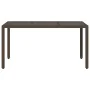 Garden table glass surface PE rattan brown 150x90x75cm by , Garden tables - Ref: Foro24-365534, Price: 188,70 €, Discount: %