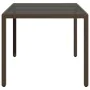 Garden table glass surface PE rattan brown 150x90x75cm by , Garden tables - Ref: Foro24-365534, Price: 188,70 €, Discount: %