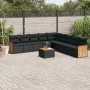 Garden sofa set 10 pieces with black synthetic rattan cushions by , Garden sets - Ref: Foro24-3227742, Price: 574,75 €, Disco...