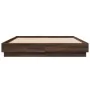 Oak brown engineered wood bed frame 120x200 cm by , Beds and slatted bases - Ref: Foro24-3209869, Price: 133,67 €, Discount: %