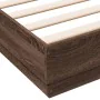 Oak brown engineered wood bed frame 120x200 cm by , Beds and slatted bases - Ref: Foro24-3209869, Price: 133,67 €, Discount: %