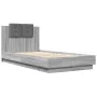 Sonoma gray engineered wood bed with headboard 90x190 cm by , Beds and slatted bases - Ref: Foro24-3209973, Price: 158,28 €, ...