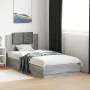 Sonoma gray engineered wood bed with headboard 90x190 cm by , Beds and slatted bases - Ref: Foro24-3209973, Price: 158,28 €, ...