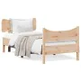 Bed frame with headboard solid pine wood 90x200 cm by , Beds and slatted bases - Ref: Foro24-3216390, Price: 134,85 €, Discou...