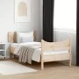 Bed frame with headboard solid pine wood 90x200 cm by , Beds and slatted bases - Ref: Foro24-3216390, Price: 134,85 €, Discou...