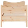 Bed frame with headboard solid pine wood 90x200 cm by , Beds and slatted bases - Ref: Foro24-3216390, Price: 134,85 €, Discou...