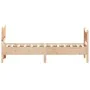 Bed frame with headboard solid pine wood 90x200 cm by , Beds and slatted bases - Ref: Foro24-3216390, Price: 134,85 €, Discou...