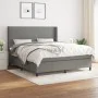 Box spring bed with dark gray fabric mattress 180x200 cm by vidaXL, Beds and slatted bases - Ref: Foro24-3131290, Price: 627,...