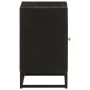 Solid mango wood and black iron bedside table 40x30x50 cm by , Nightstands - Ref: Foro24-371999, Price: 130,08 €, Discount: %