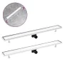 Shower drain with cover 2 in 1 stainless steel 103x14 cm by vidaXL, Drains - Ref: Foro24-146011, Price: 63,03 €, Discount: %