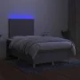 Boxspringbett mit Matratze und LED-hellgrauem Stoff 120x190 cm von , Betten und Lattenroste - Ref: Foro24-3270260, Preis: 421...