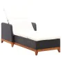 Sun lounger in synthetic rattan and solid black acacia wood by vidaXL, Loungers - Ref: Foro24-46012, Price: 173,32 €, Discoun...