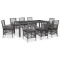 9-piece synthetic rattan garden dining set in gray color. by vidaXL, Garden sets - Ref: Foro24-45992, Price: 710,32 €, Discou...