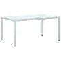 White synthetic rattan garden table 150x90x75 cm by vidaXL, Garden tables - Ref: Foro24-45987, Price: 166,93 €, Discount: %