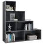 Glossy gray plywood shelf/divider 155x24x160cm by vidaXL, Bookcases and shelves - Ref: Foro24-800665, Price: 94,97 €, Discoun...