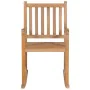 Solid Teak Wood Rocking Chair with Beige Cushion by , Garden chairs - Ref: Foro24-3062775, Price: 156,25 €, Discount: %