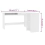 L-shaped plywood white desk 120x140x75 cm by vidaXL, Desks - Ref: Foro24-800747, Price: 136,22 €, Discount: %