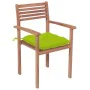 Stackable garden chairs 8 units teak wood with cushions by , Garden chairs - Ref: Foro24-3072626, Price: 665,62 €, Discount: %