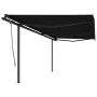 Automatic retractable awning with anthracite gray poles 6x3 m by , Awnings - Ref: Foro24-3070199, Price: 653,39 €, Discount: %