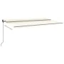 Manual retractable awning with cream poles 6x3 m by , Awnings - Ref: Foro24-3070202, Price: 736,47 €, Discount: %