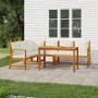 Garden dining set and cushions 5 pieces solid acacia wood by , Garden sets - Ref: Foro24-3154966, Price: 626,57 €, Discount: %