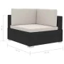 Corner sectional seat with cushions 2 pcs black PE rattan by vidaXL, Modular outdoor sofas - Ref: Foro24-47260, Price: 143,70...