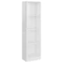 4-level engineered wood glossy white shelf by vidaXL, Bookcases and shelves - Ref: Foro24-800843, Price: 54,75 €, Discount: %