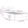 Bed frame with black engineered wood headboard 100x200 cm by , Beds and slatted bases - Ref: Foro24-838527, Price: 90,33 €, D...