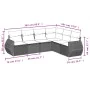 6-teiliges Gartensofa-Set und schwarze synthetische Rattankissen von , Gartensets - Ref: Foro24-3253743, Preis: 409,84 €, Rab...