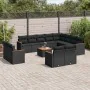 Gartensofa- und Kissenset 13-teilig aus schwarzem synthetischem Rattan von , Gartensets - Ref: Foro24-3258919, Preis: 984,48 ...