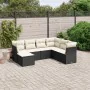 7-piece garden dining set and black synthetic rattan cushions by , Garden sets - Ref: Foro24-3263212, Price: 448,23 €, Discou...