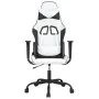 Black and white synthetic leather massage gaming chair by , Gaming chairs - Ref: Foro24-345409, Price: 126,25 €, Discount: %