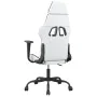 Black and white synthetic leather massage gaming chair by , Gaming chairs - Ref: Foro24-345409, Price: 126,25 €, Discount: %