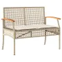 4-piece garden furniture set and beige synthetic rattan cushions by , Garden sets - Ref: Foro24-366268, Price: 226,94 €, Disc...