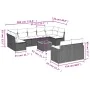 Garden sofa set 10 pieces with black synthetic rattan cushions by , Garden sets - Ref: Foro24-3258696, Price: 609,42 €, Disco...