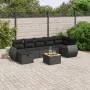 8-teiliges Gartensofa-Set und schwarze synthetische Rattankissen von , Gartensets - Ref: Foro24-3265066, Preis: 515,34 €, Rab...