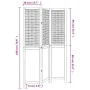 3-teiliges Trennsieb aus dunkelbraunem Paulownia-Holz von , Raumteiler - Ref: Foro24-358702, Preis: 87,37 €, Rabatt: %