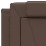 Bed frame with LED lights brown synthetic leather 90x200 cm by , Beds and slatted bases - Ref: Foro24-3213996, Price: 167,86 ...