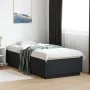 Bed frame with LED lights black engineered wood 90x200 cm by , Beds and slatted bases - Ref: Foro24-3209633, Price: 146,91 €,...