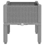 Planter with legs PP light gray 40x40x42 cm by , Pots and planters - Ref: Foro24-367887, Price: 27,43 €, Discount: %