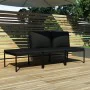 3-piece garden furniture set with black PVC cushions by vidaXL, Garden sets - Ref: Foro24-48593, Price: 168,37 €, Discount: %