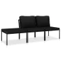 3-piece garden furniture set with black PVC cushions by vidaXL, Garden sets - Ref: Foro24-48593, Price: 168,37 €, Discount: %