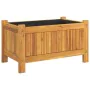 Planter with solid acacia wood lining 54x31x30 cm by , Pots and planters - Ref: Foro24-366429, Price: 49,92 €, Discount: %