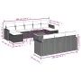 11-teiliges Gartensofa-Set und schwarze synthetische Rattankissen von , Gartensets - Ref: Foro24-3256672, Preis: 655,64 €, Ra...