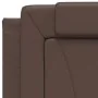 Bed with brown synthetic leather mattress 90x200 cm by , Beds and slatted bases - Ref: Foro24-3208770, Price: 284,85 €, Disco...