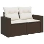 Gartensofa Set 9 Stück und braune synthetische Rattankissen von , Gartensets - Ref: Foro24-3219413, Preis: 602,57 €, Rabatt: %