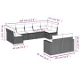 Gartensofa Set 9 Stück und braune synthetische Rattankissen von , Gartensets - Ref: Foro24-3219413, Preis: 602,57 €, Rabatt: %