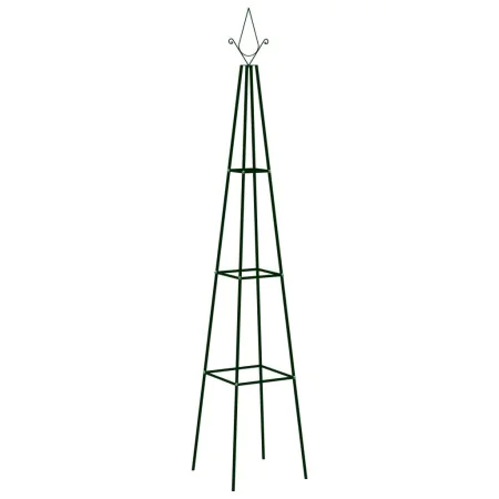 Climbing plant support 2 units dark green iron 35x35x195cm by vidaXL, Pergolas, arches and garden trellises - Ref: Foro24-470...