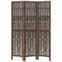 Dark brown paulownia wood 3-panel separator screen by , Room dividers - Ref: Foro24-358653, Price: 78,12 €, Discount: %